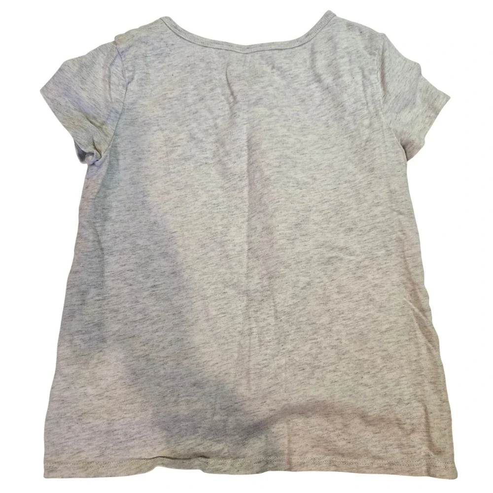 Carter's Kid's Gray‎ Twisted Hem T-Shirt Yellow Sunflower Graphic Size 7/7A